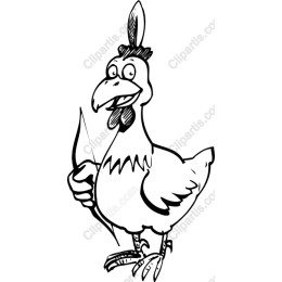 Whimsical Cartoon Chicken
