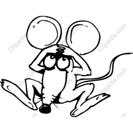 Whimsical Mouse with Balloon Ears