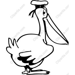Whimsical Pelican Character