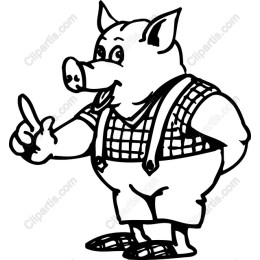 Charming Playful Pig