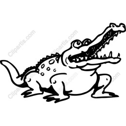 Playful Cartoon Crocodile