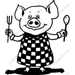 Cheerful Pig Chef