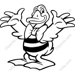 Charming Cartoon Duck