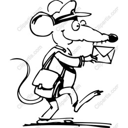 Charming Mail Carrier Mouse