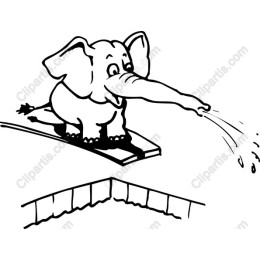 Playful Elephant Water Spraying