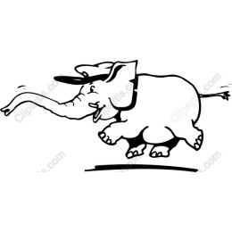 Playful Elephant in Motion