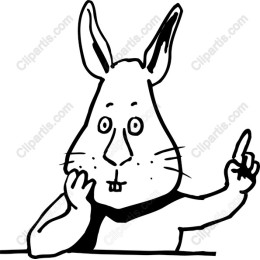 Thoughtful Rabbit Hand-Drawn