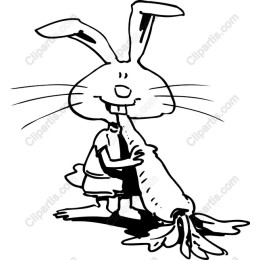 Whimsical Rabbit with Carrot