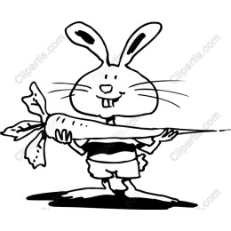 Playful Bunny with Carrot