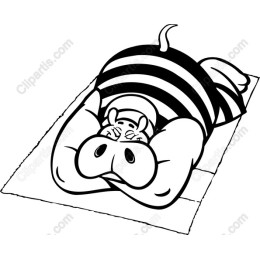 Lazy Hippo Cartoon