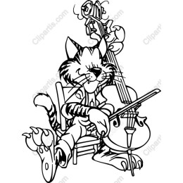 Playful Cat Musician