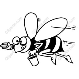 Cheerful Bee in Motion