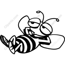 Playful Cartoon Bee
