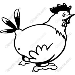 Whimsical Cartoon Chicken