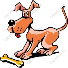 Playful Dog with Bone