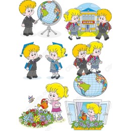 School Adventures Clipart Set