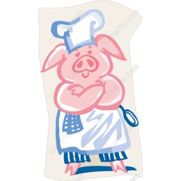 Whimsical Chef Pig