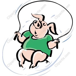 Joyful Pig Jumping Rope