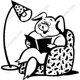 Cozy Pig Reading