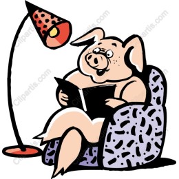 Cozy Pig Reading