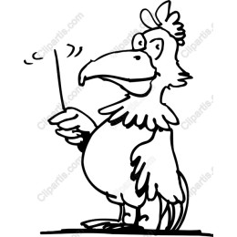 Playful Cartoon Bird