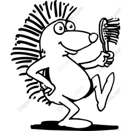 Whimsical Hedgehog with Brush