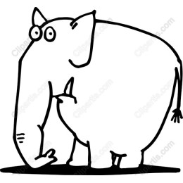 Whimsical Cartoon Elephant