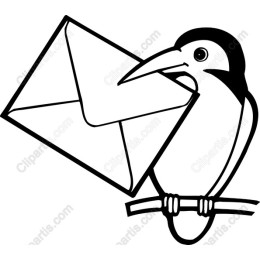 Charming Bird with Envelope