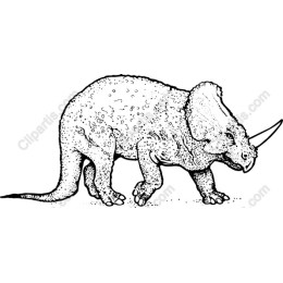 Monochrome Triceratops