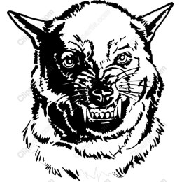 Fierce Wolf Face