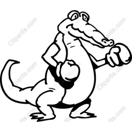 Playful Boxing Crocodile