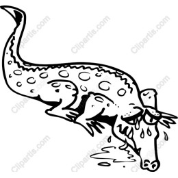 Playful Cartoon Crocodile