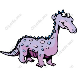 Charming Whimsical Purple Dinosaur