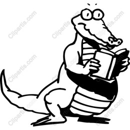 Charming Alligator Bookworm