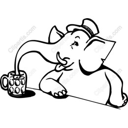 Playful Elephant Drinking