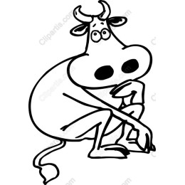 Charming Cartoon Cow