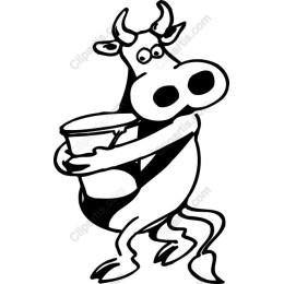 Whimsical Cartoon Cow