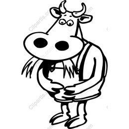Whimsical Cartoon Cow
