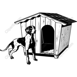 Loyal Dog and Cozy Doghouse