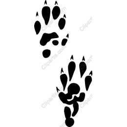 Black Animal Paw Prints