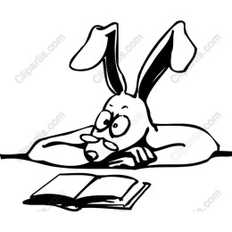 Curious Rabbit Reading