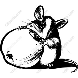 Whimsical Mouse with Bag
