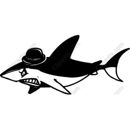 Stylish Shark in Hat
