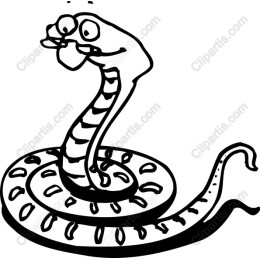 Whimsical Cartoon Snake