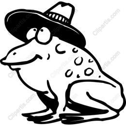 Cheerful Frog with Hat