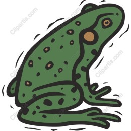 Whimsical Green Frog