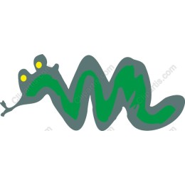 Playful Snake with Frog