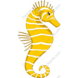 Bright Yellow Seahorse
