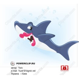 Playful Cartoon Shark