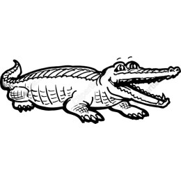 Playful Cartoon Crocodile